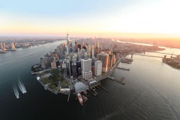 Look at lower Manhattan in a morning light
