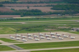 First COVID sighting - Delta airplane storage at Wilmington, IN