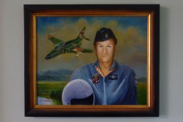 Painting by Mike Rinker honoring the local hero, Neil Griffin, Lt. Col. USAF 