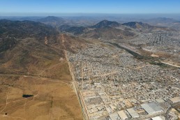 Border wall ends at Tijuana's outskirts