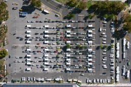 Detail view of Los Angeles Cal State Vaccination Site