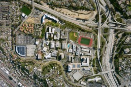 Wide view of Cal State Vaccination supersite