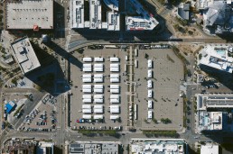 Close-up of Tailgate Parking Lot – Petco Park vaccination site