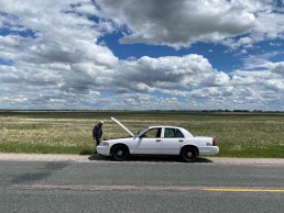 Crew car broke on us, but it was only water that was missing from the cooler